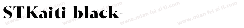 STKaiti black字体转换